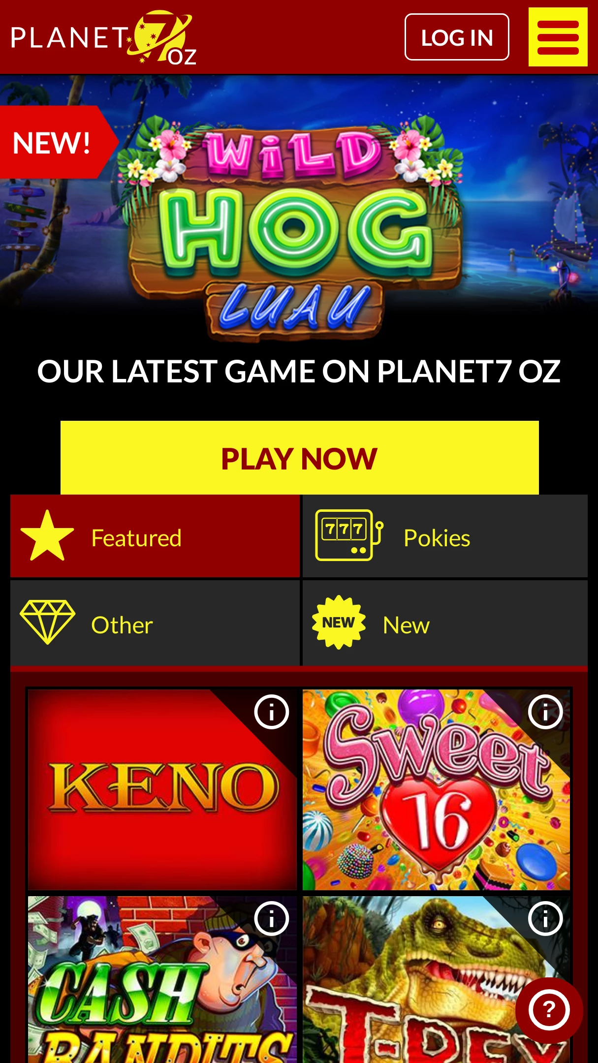 Planet 7 oz casino login