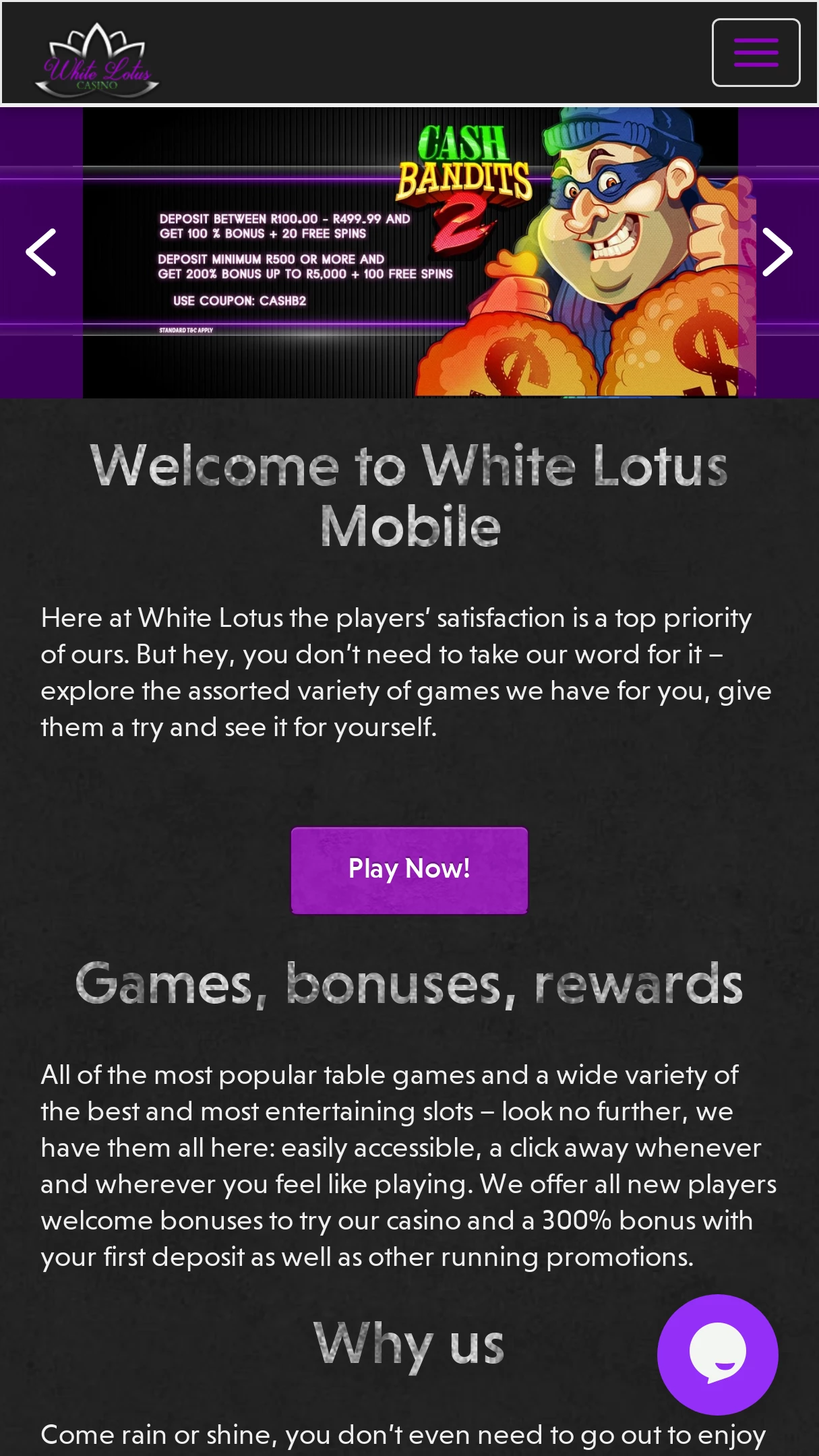 White lotus casino bonus codes 2018 march