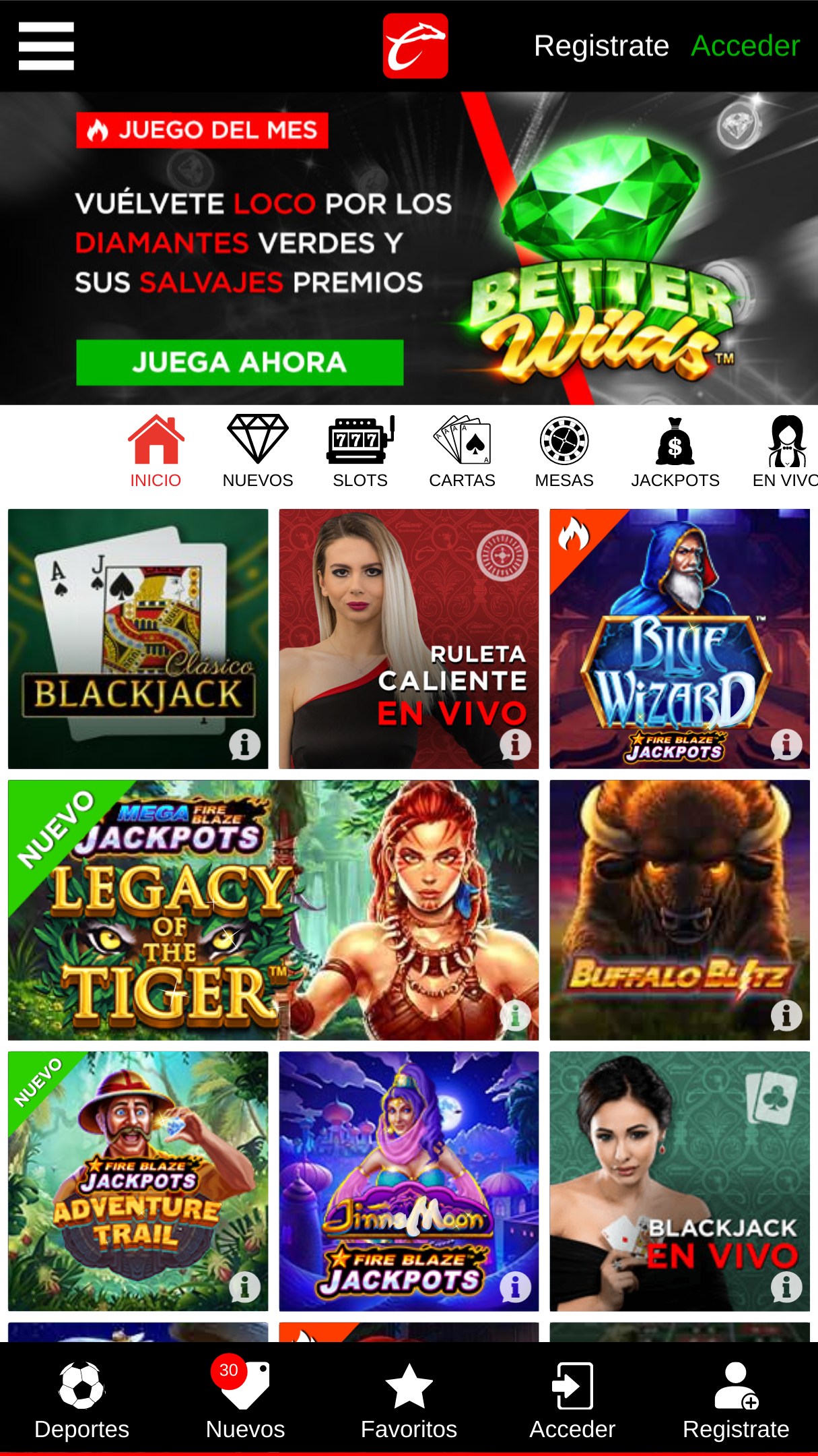 direccion de juegos de casino y maquinas tragamonedas