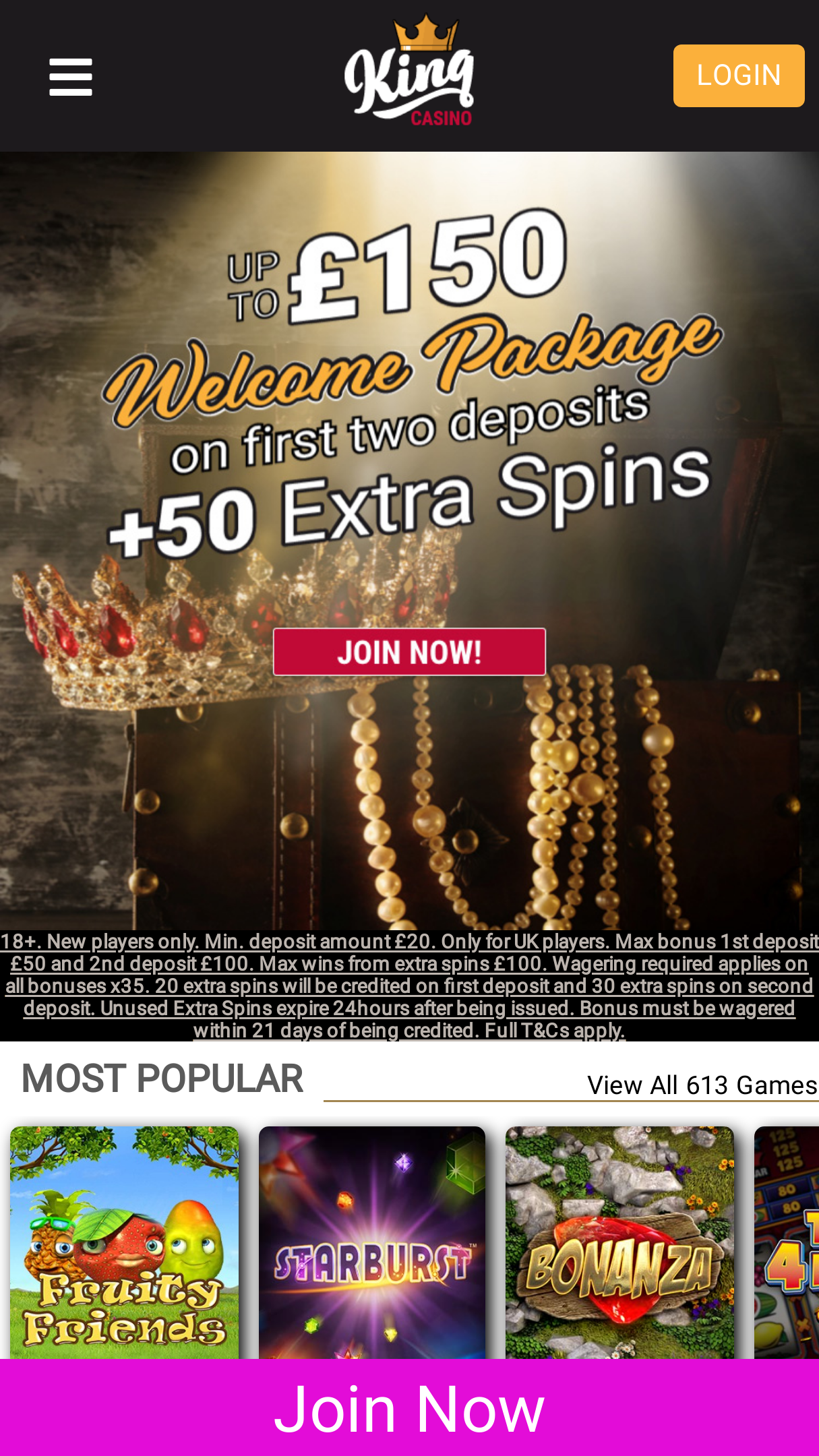 new uk casino king bonus