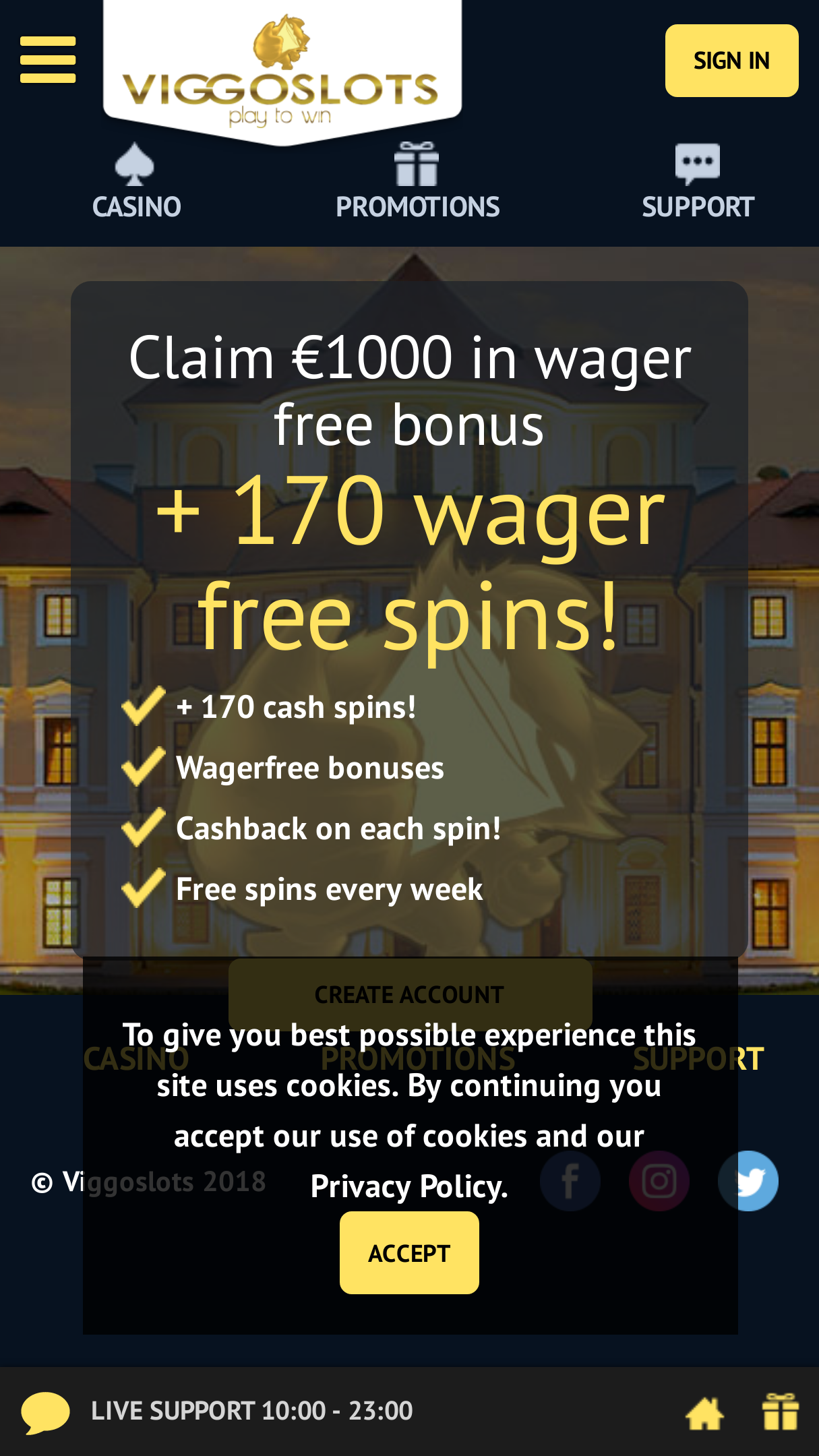 Viggo slots no deposit bonus