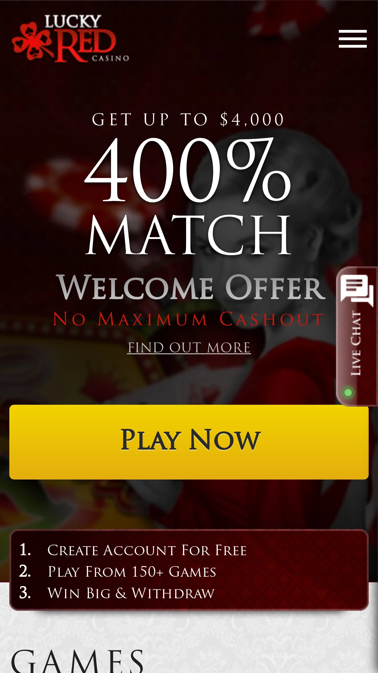 Lucky Red Casino New Member Bonus