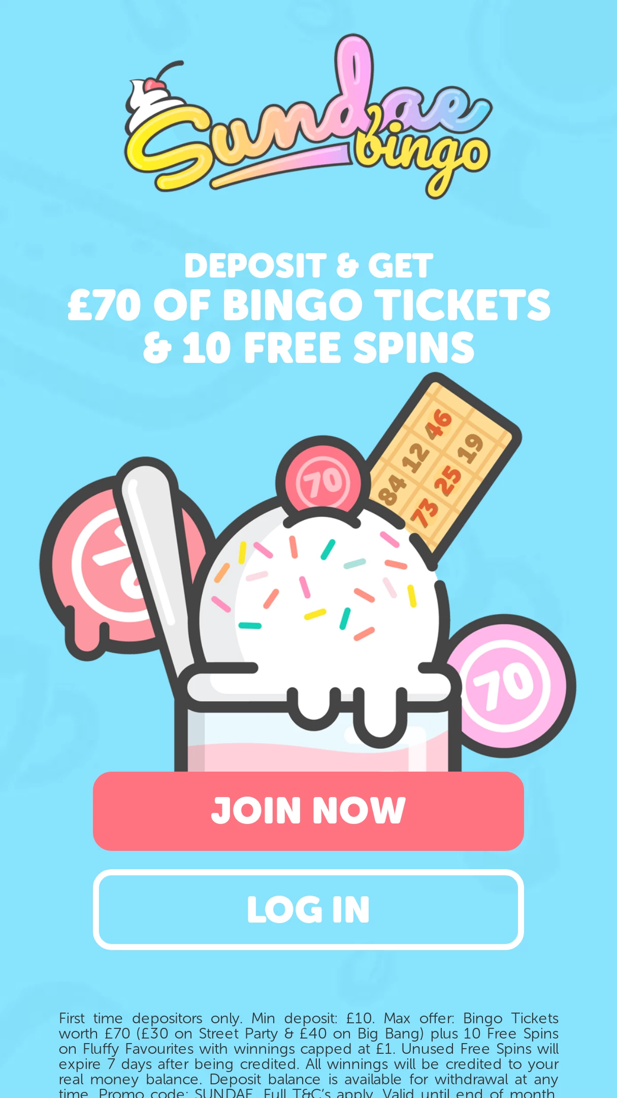 Sundae Bingo Bonus Sundae Bingo Bonus