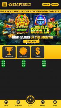 Empire777 Casino Homepage Mobile