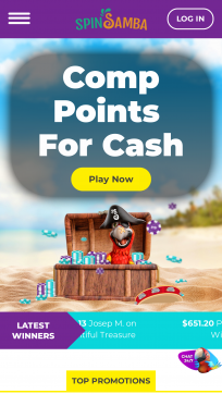 Spin Samba Casino Homepage Mobile