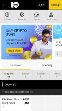 10Cric Homepage Mobile