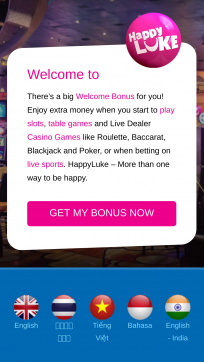 HappyLuke Casino Homepage Mobile