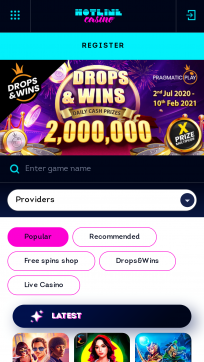 Hotline Casino Homepage Mobile