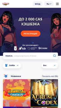 Vulkan Vegas Casino Homepage Mobile