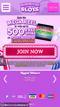 Fairground Slots Homepage Mobile