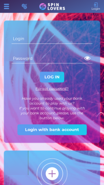 Spin Lovers Homepage Mobile