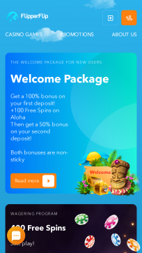 FlipperFlip Homepage Mobile