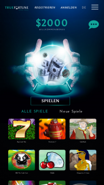 True Fortune Casino Homepage Mobile