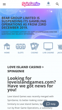 Love Island Games Homepage Mobile