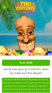 TikiFortunes Homepage Mobile