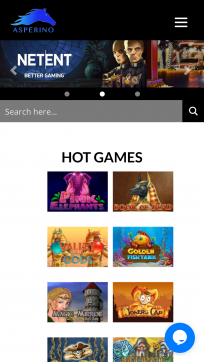 Asperino Homepage Mobile