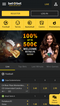 betObet Homepage Mobile