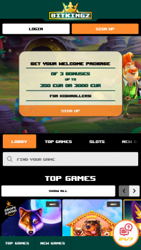 Bitkingz Casino Homepage Mobile