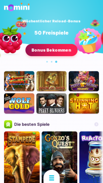Nomini Casino Homepage Mobile