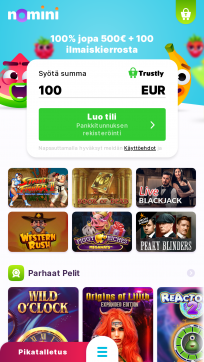 Nomini Casino Homepage Mobile