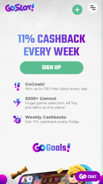 GoSlot Homepage Mobile