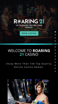 Roaring21 Homepage Mobile