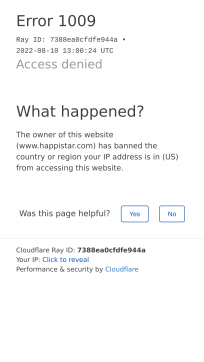 Happistar Homepage Mobile