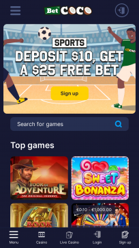 Betcoco Homepage Mobile