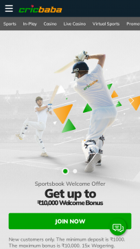 Cricbaba Homepage Mobile