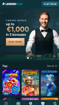 Legendplay Homepage Mobile