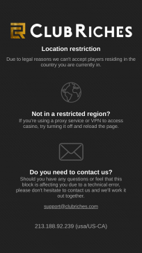 ClubRiches Homepage Mobile