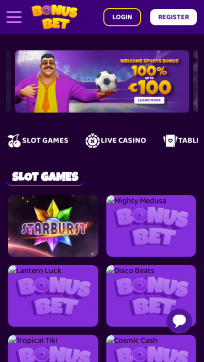 Bonusbet Homepage Mobile