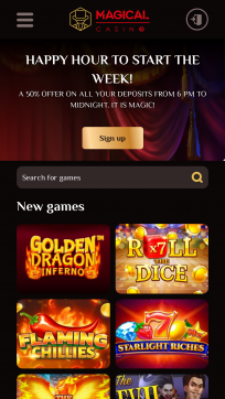 Magical Casino Homepage Mobile