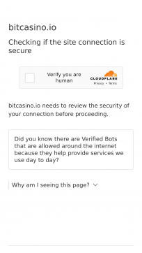 Bitcasino.io Homepage Mobile