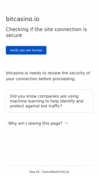 Bitcasino.io Homepage Mobile