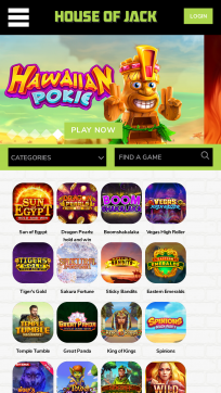 House of Jack Homepage Mobile