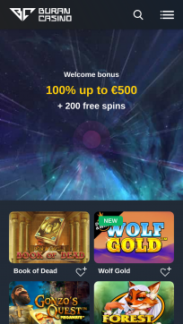 BuranCasino Homepage Mobile