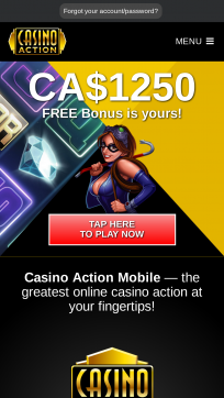 Casino Action Homepage Mobile
