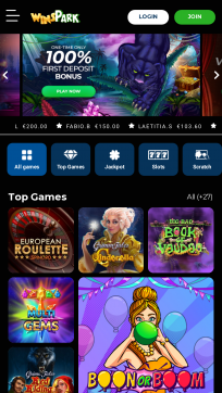 Winspark Homepage Mobile