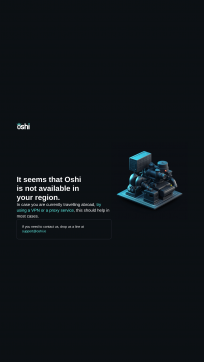 Oshi Homepage Mobile