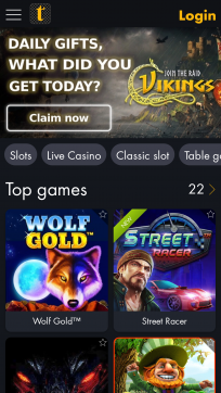 Tangiers Casino Homepage Mobile