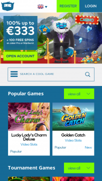 Yeti Casino Homepage Mobile