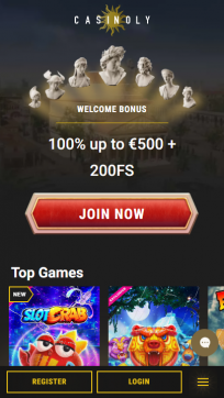 Casinoly Homepage Mobile