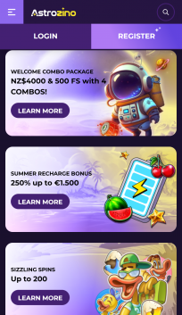 Astrozino Homepage Mobile