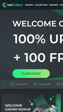 BetCollect Casino Homepage Mobile