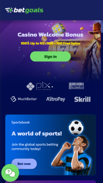 BetGoals Casino Homepage Mobile