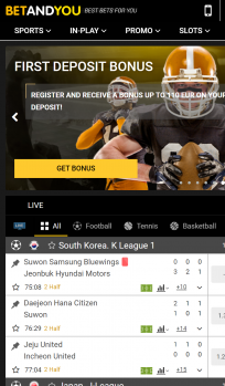 BetandYou Homepage Mobile