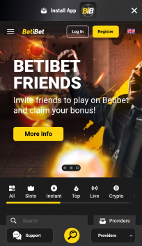 Betibet Homepage Mobile