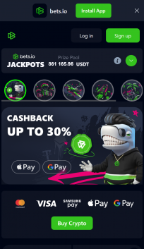 bets.io Homepage Mobile