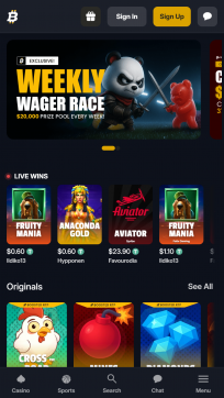 BitFortune Homepage Mobile